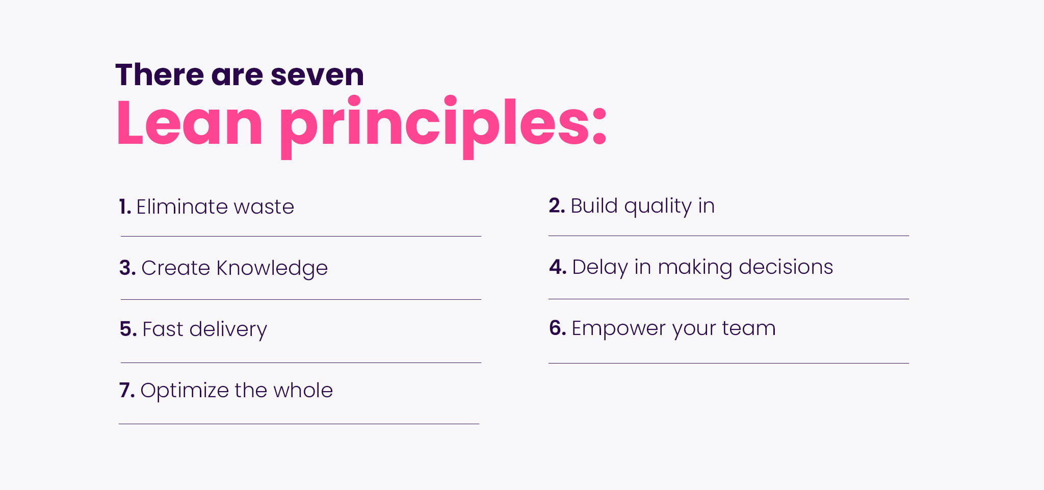 Lean Software Development - seven principles of Lean